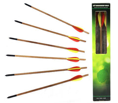 MK 150-16" Wood Archery Arrows 6 Piece Set