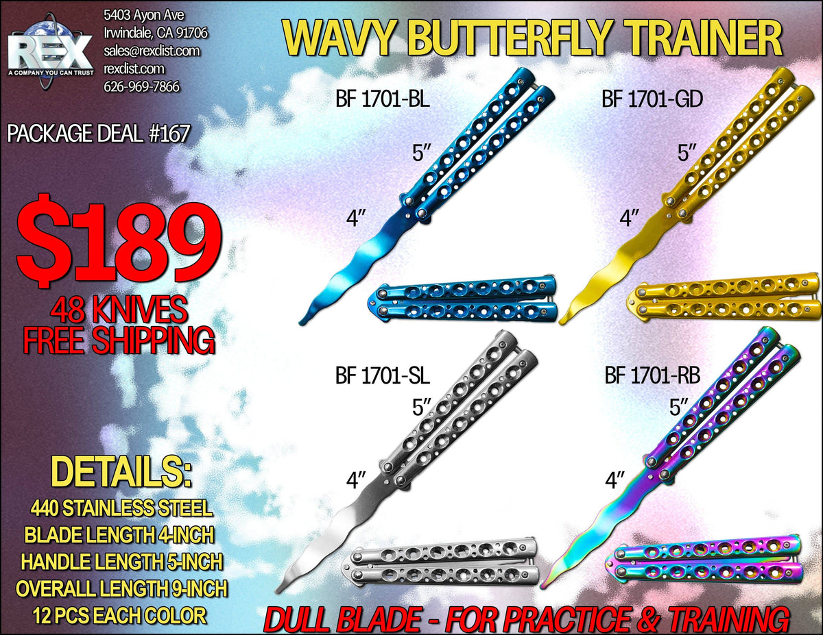PKG DEAL #167 48 PCS Wavy Butterfly Trainer Package Deal - Free Shipping