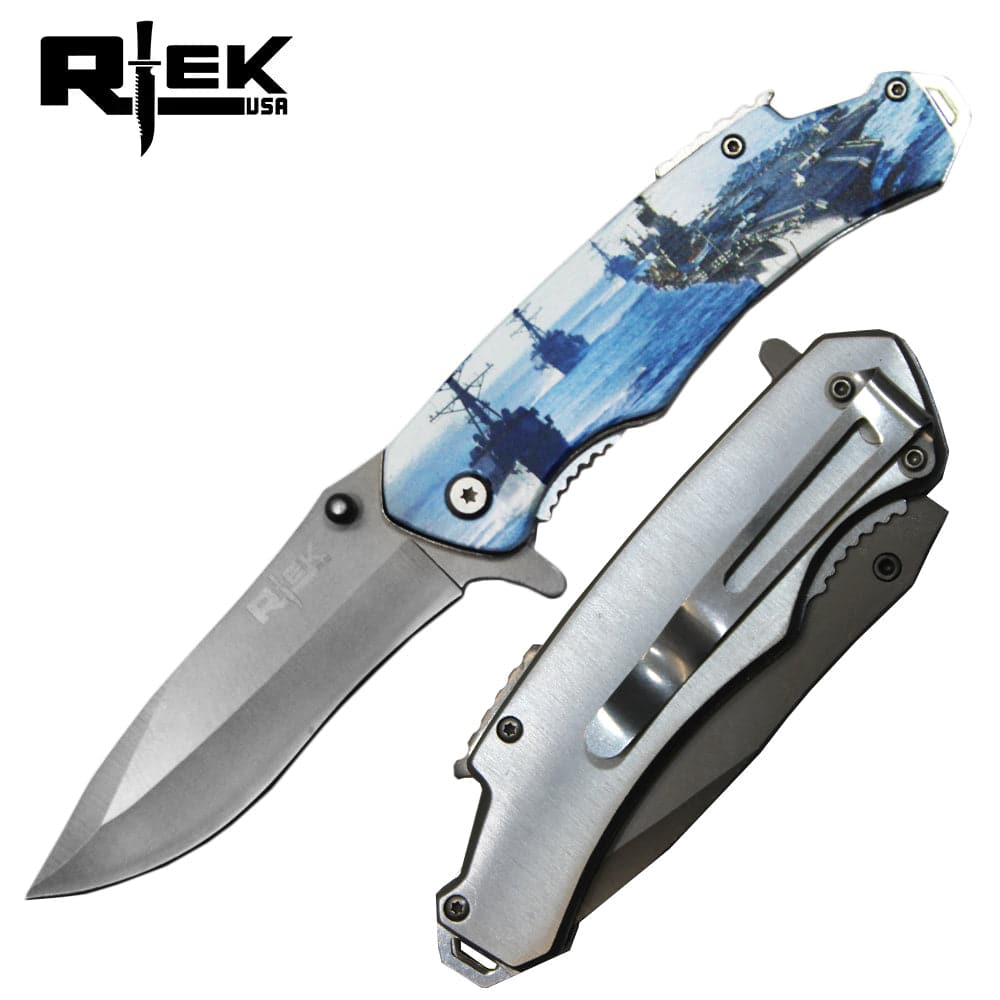 RT 4773-NA 4.5" Rtek Tactical Serviceman Assist-Open Knife with Bottle Opener & Glass Breaker