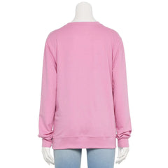 Women's Juniors Pink Barbie Malibu Sweatshirt Pullover