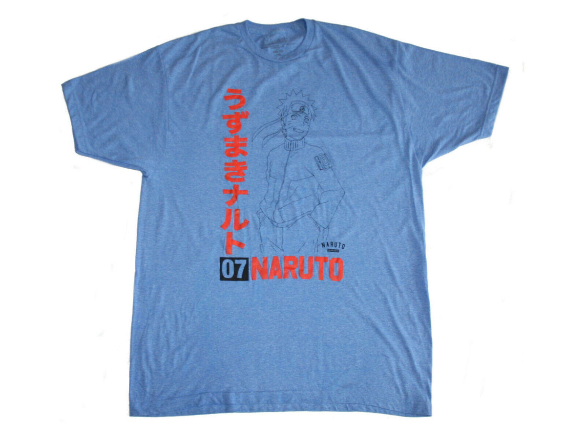 Men's Blue Heather Naruto Kakashi Team 07 Graphic Tee T-Shirt - Rex Distributor, Inc. Wholesale Licensed Products and T-shirts, Sporting goods,