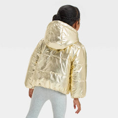 Bluey Girl's Toddlers Gold Puffer Coat