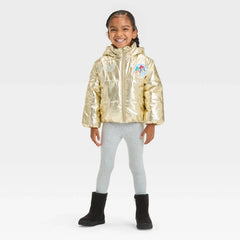 Bluey Girl's Toddlers Gold Puffer Coat