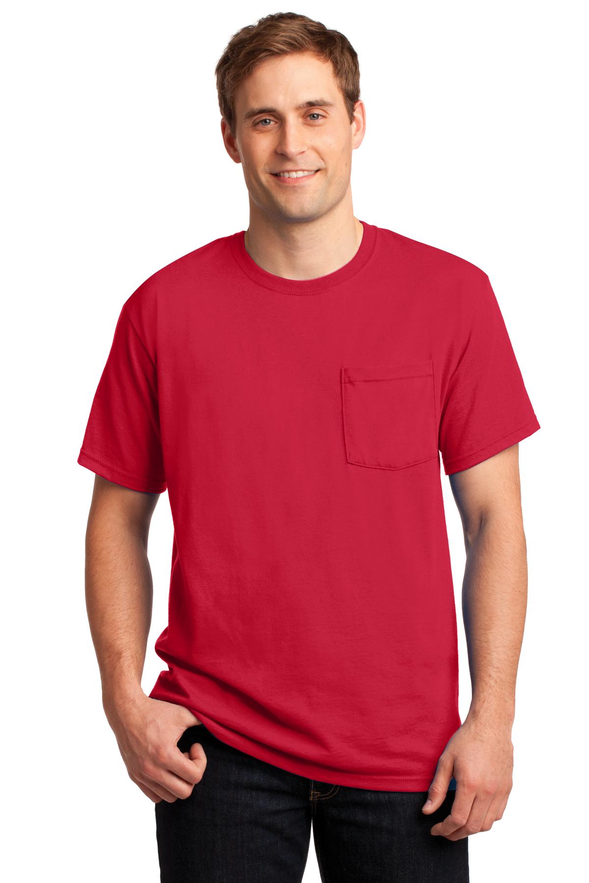 Jerzees® -  Dri-Power® 50/50 Cotton/Poly Pocket T-Shirt.  29MP