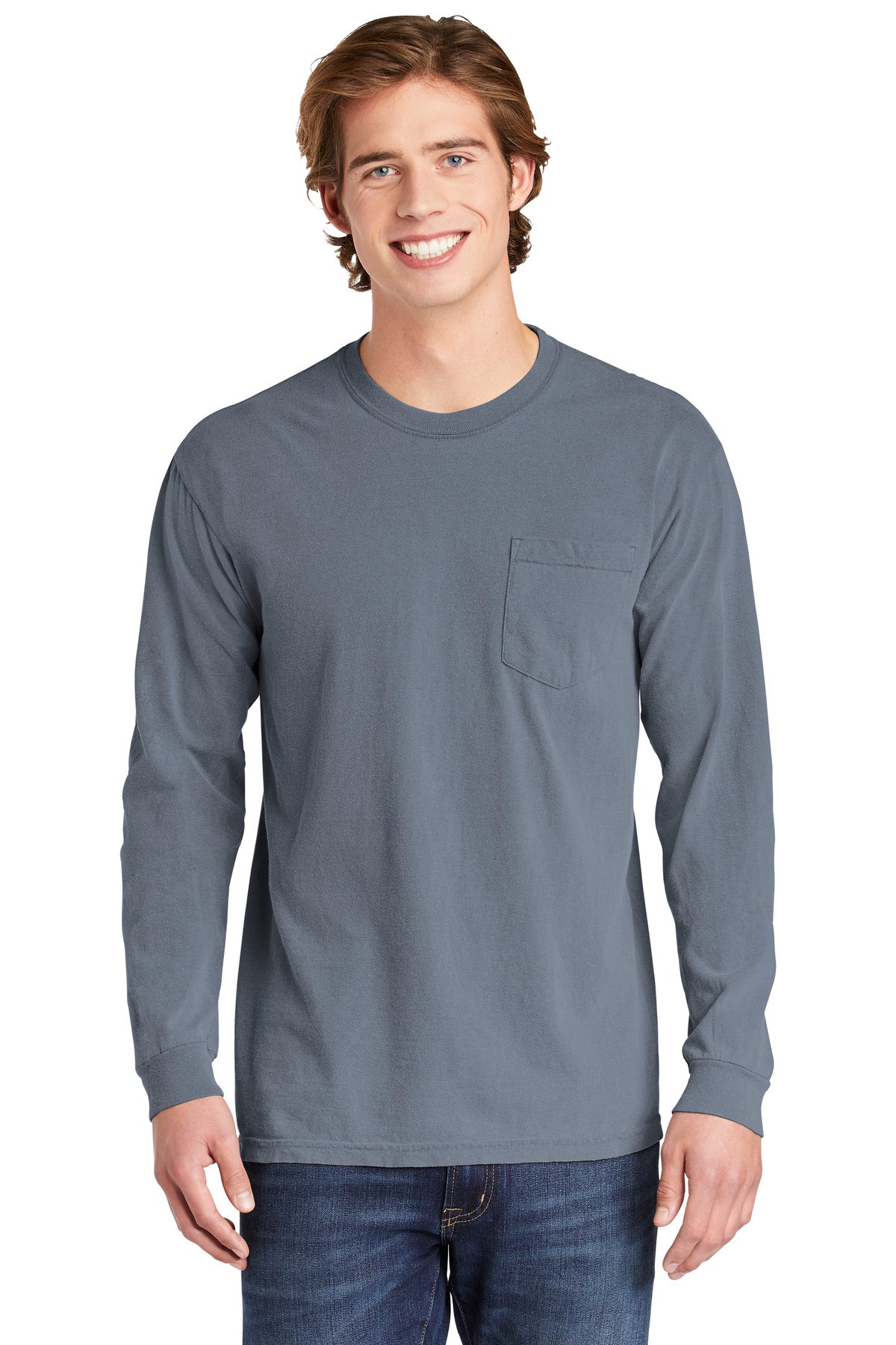 COMFORT COLORS ® Heavyweight Ring Spun Long Sleeve Pocket Tee. 4410