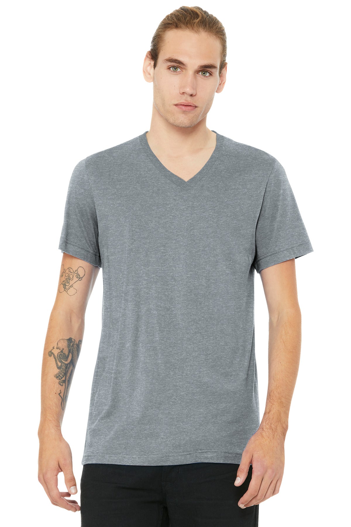 BELLA+CANVAS® Unisex Heather CVC V-Neck Tee BC3005CVC