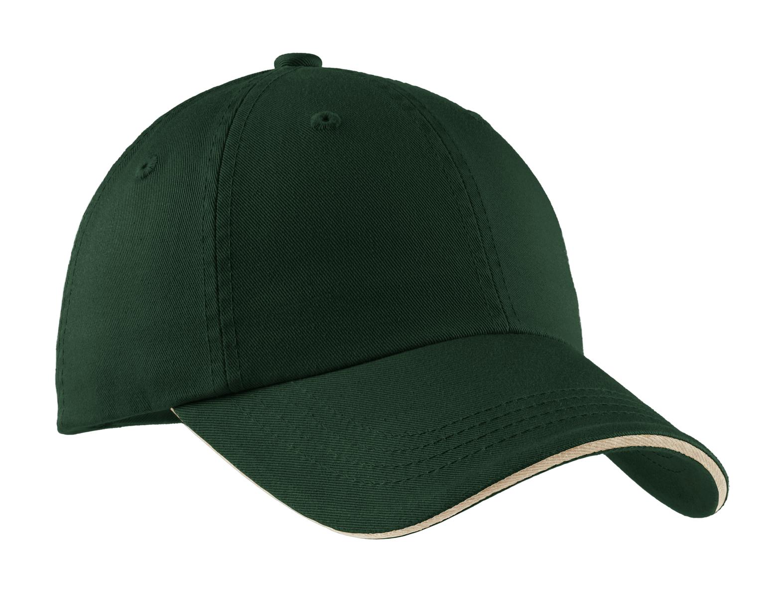 Port Authority® Sandwich Bill Cap with Striped Closure.  C830