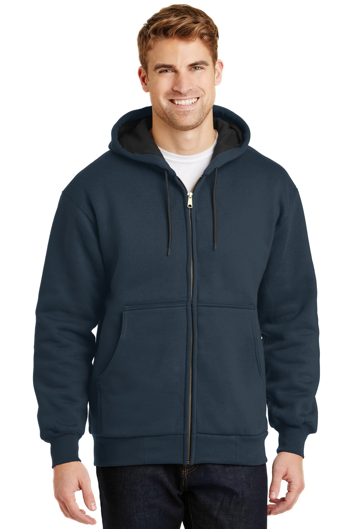 CornerStone® - Heavyweight Full-Zip Hooded Sweatshirt with Thermal Lining.  CS620