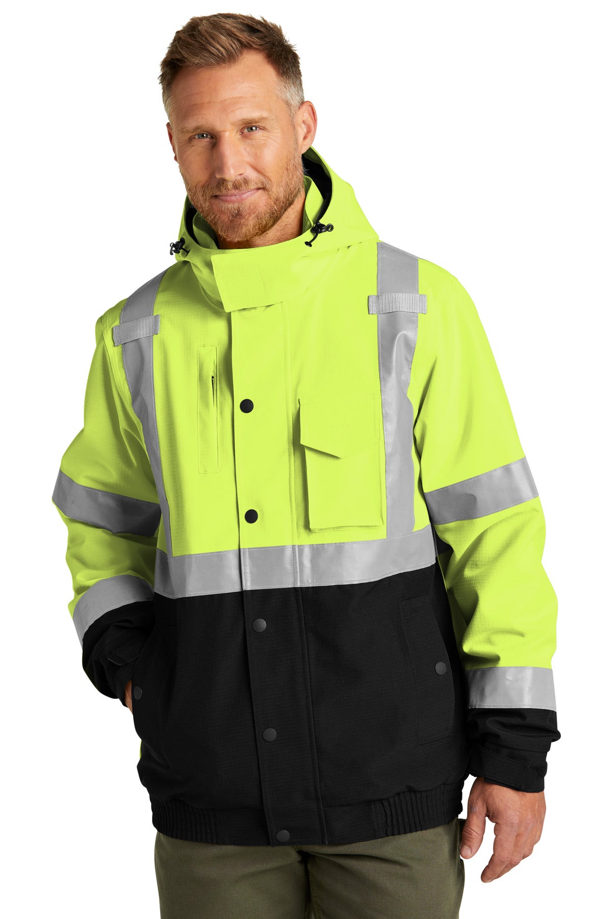 CornerStone® ANSI 107 Class 3 Waterproof Insulated Ripstop Bomber Jacket CSJ501