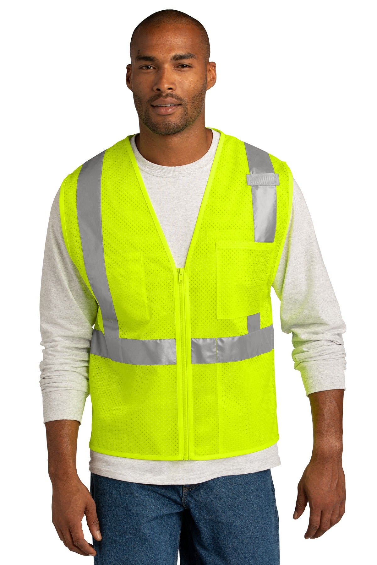 CornerStone ® ANSI 107 Class 2 Mesh Zippered Vest. CSV102