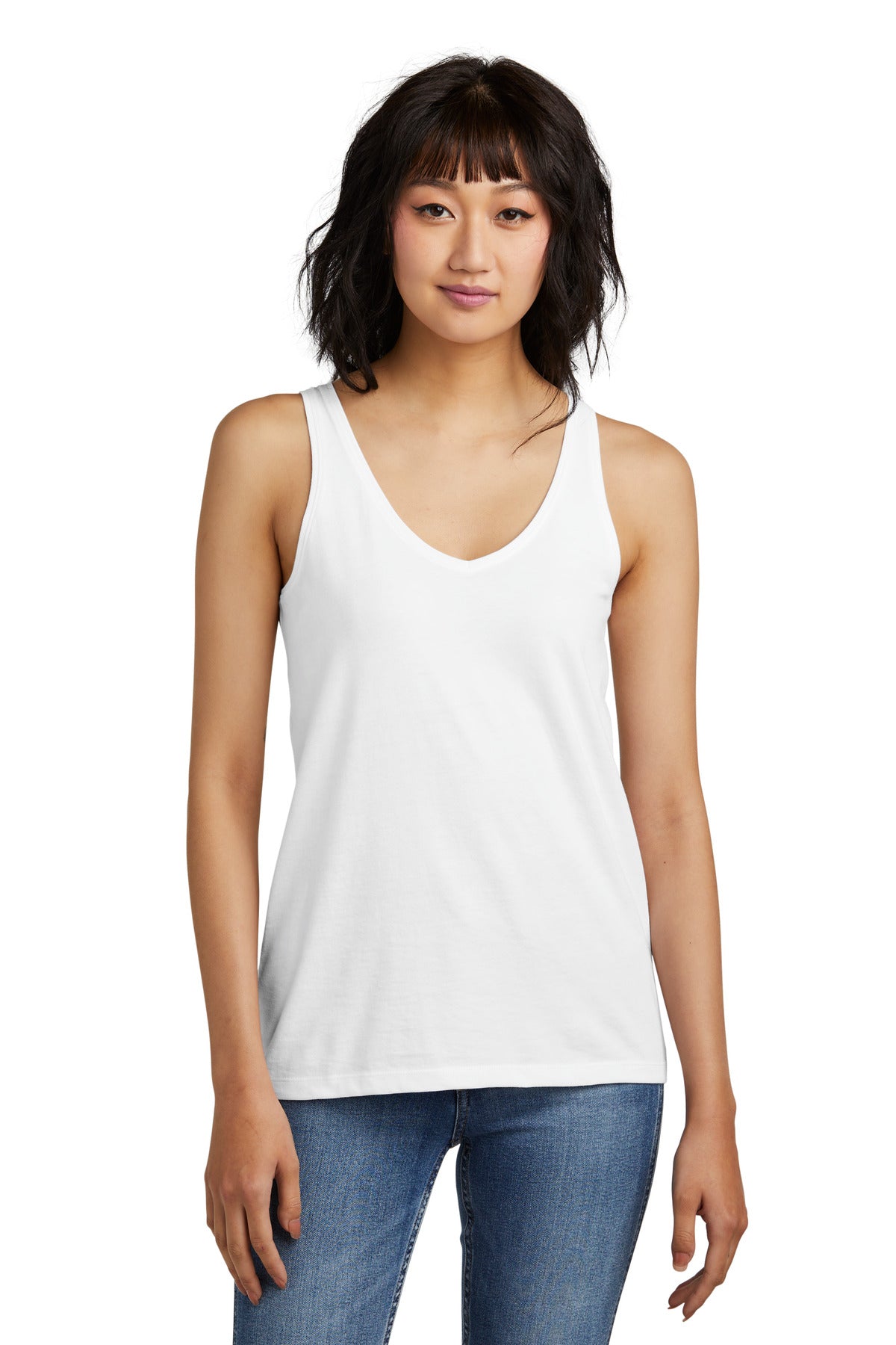 District® Women's Perfect Blend® CVC V-Neck Tank DT154