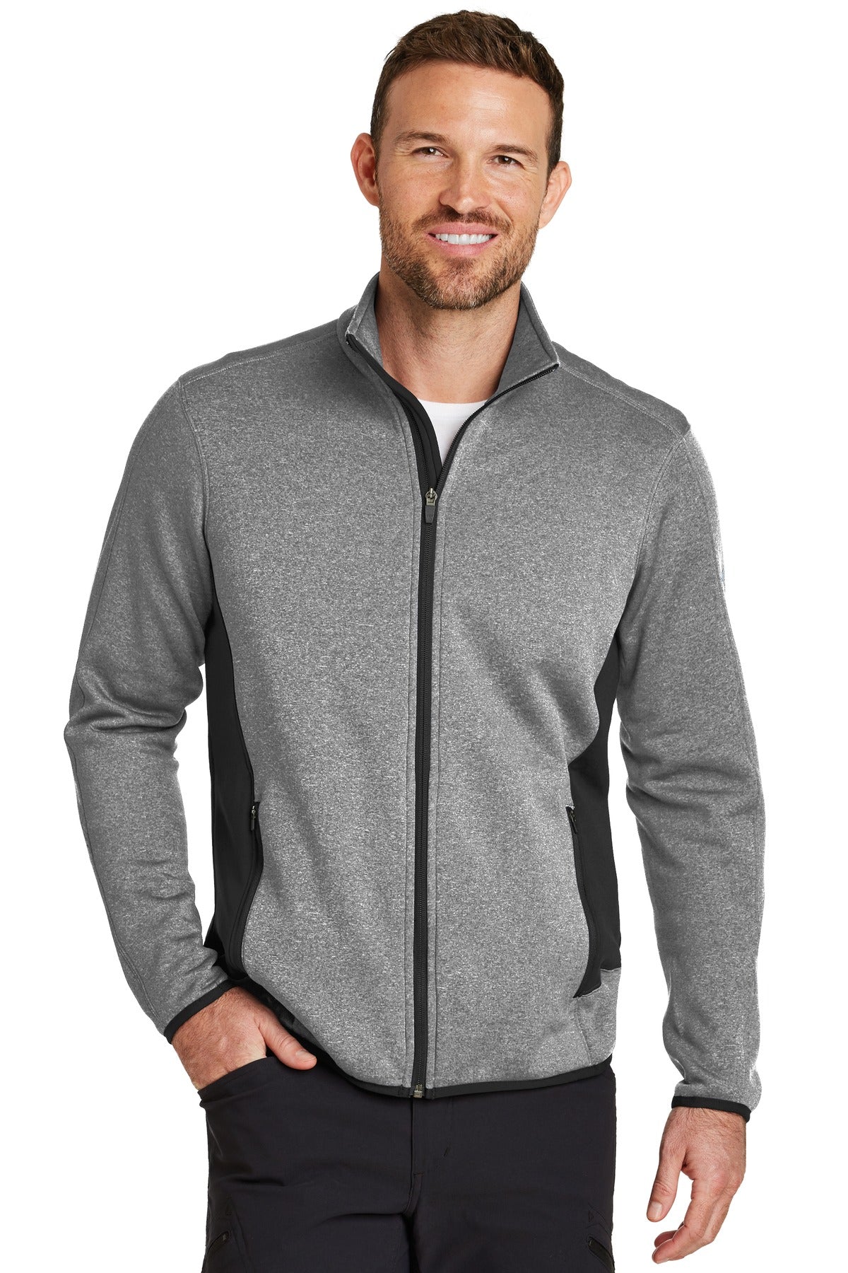 Eddie Bauer® Full-Zip Heather Stretch Fleece Jacket. EB238