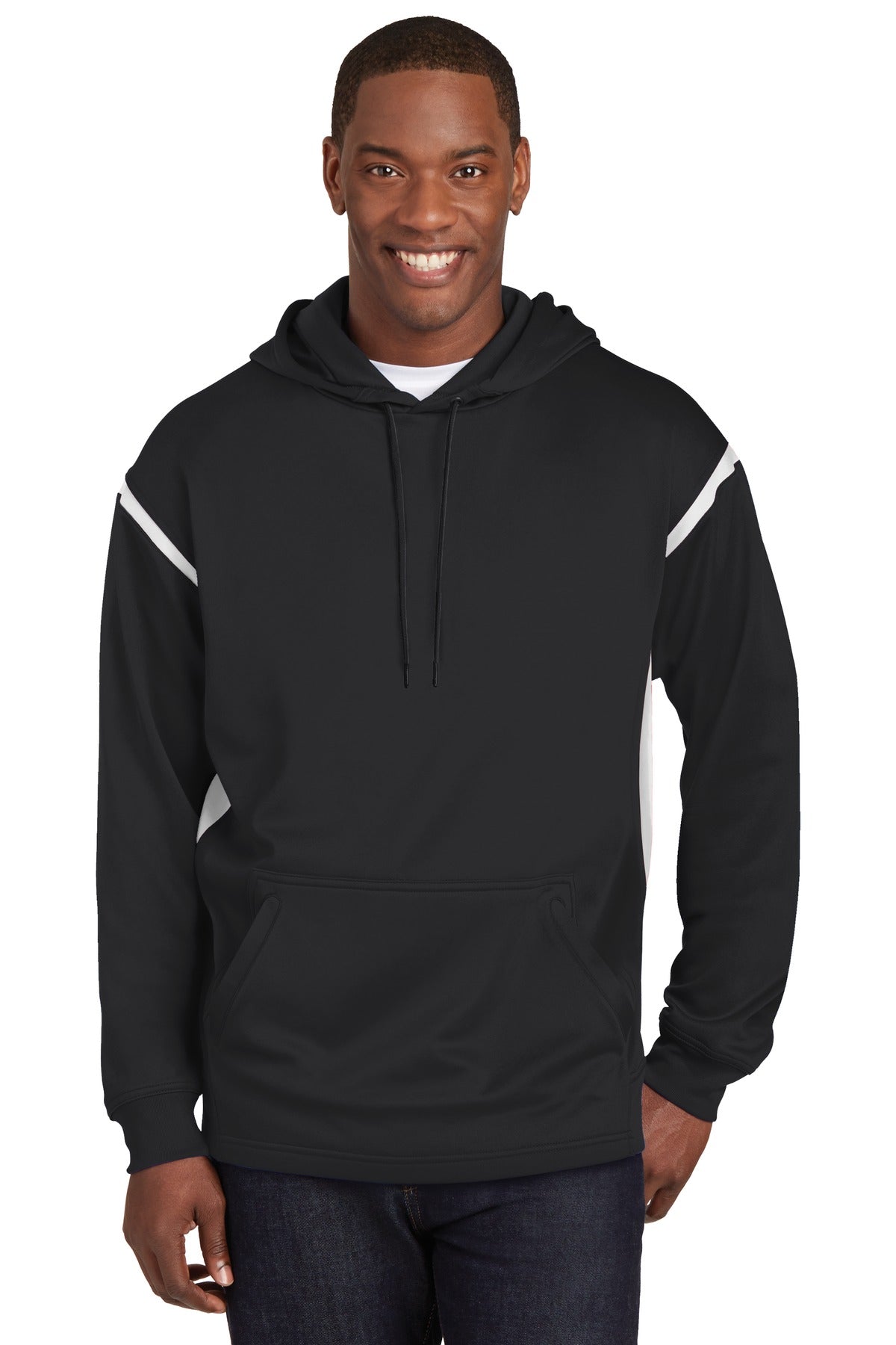 Sport-Tek® Tech Fleece Colorblock Hooded Sweatshirt. F246