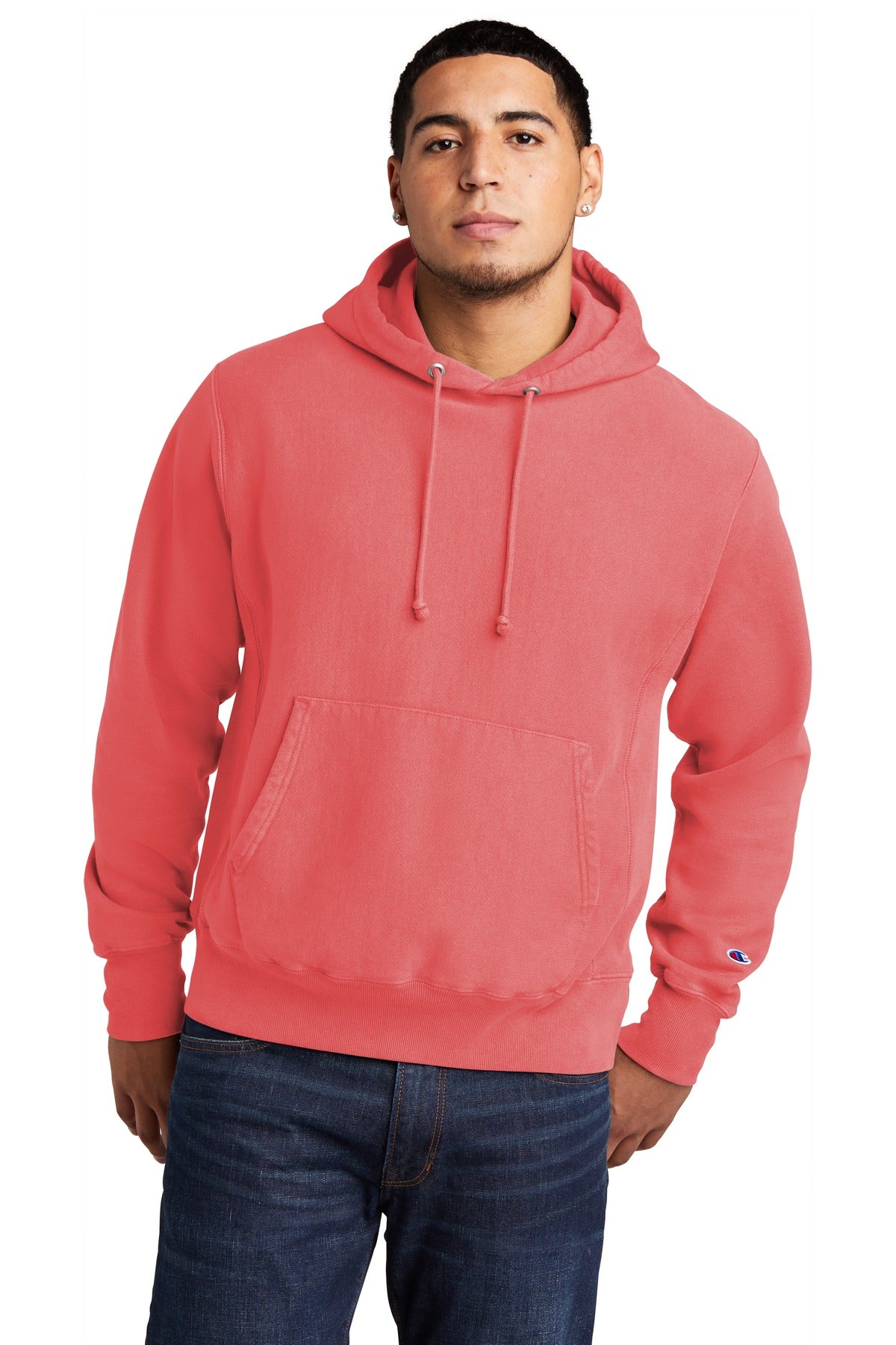 Champion ® Reverse Weave ® Garment-Dyed Hooded Sweatshirt. GDS101