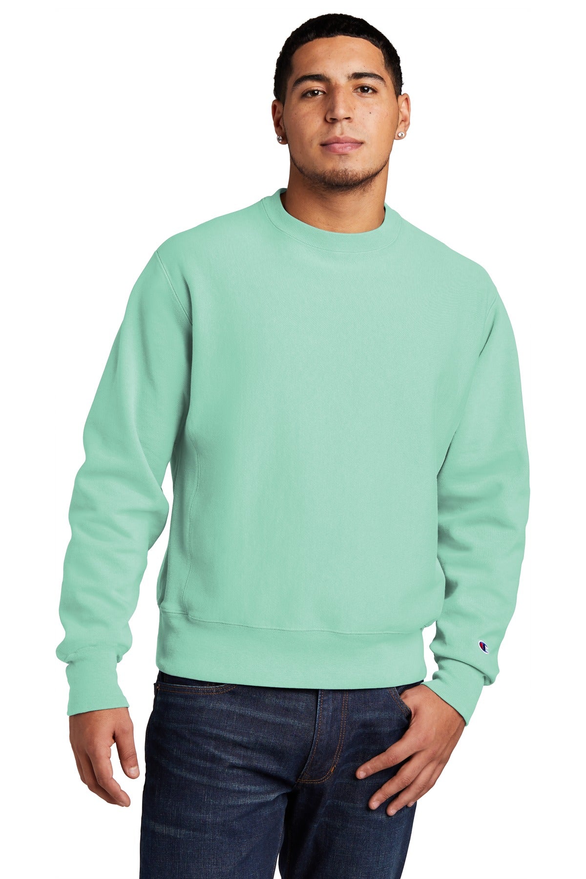 Champion ® Reverse Weave ® Garment-Dyed Crewneck Sweatshirt. GDS149