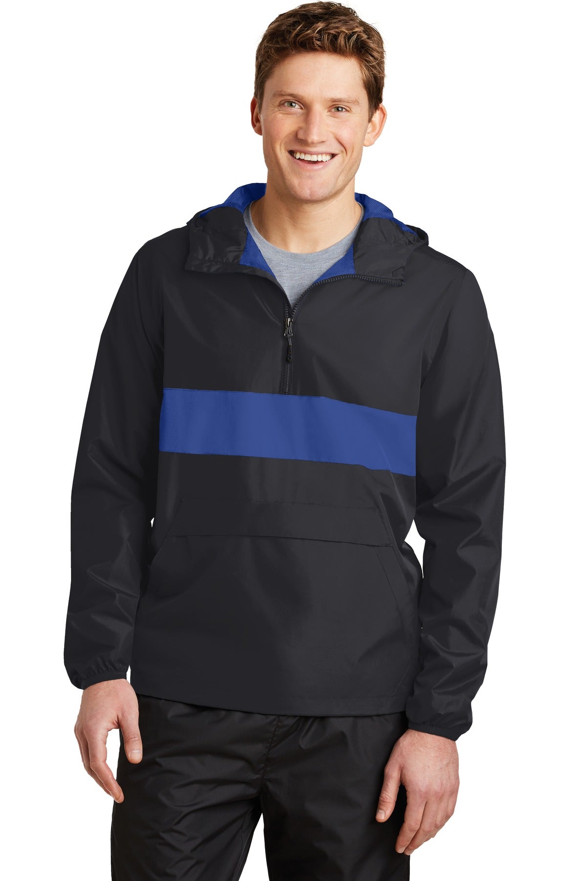 Sport-Tek® Zipped Pocket Anorak. JST65