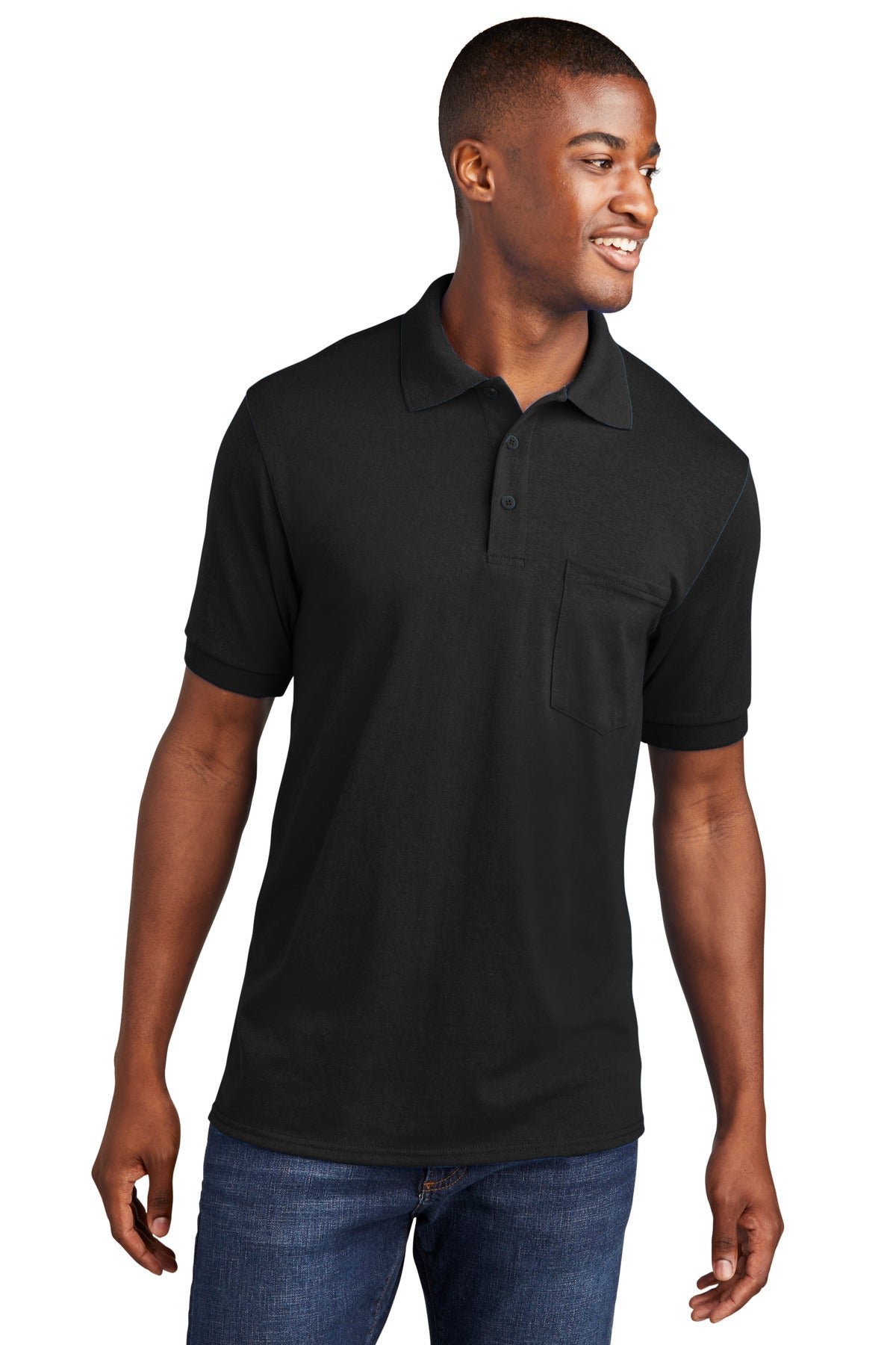 Port & Company® Core Blend Jersey Knit Pocket Polo. KP55P