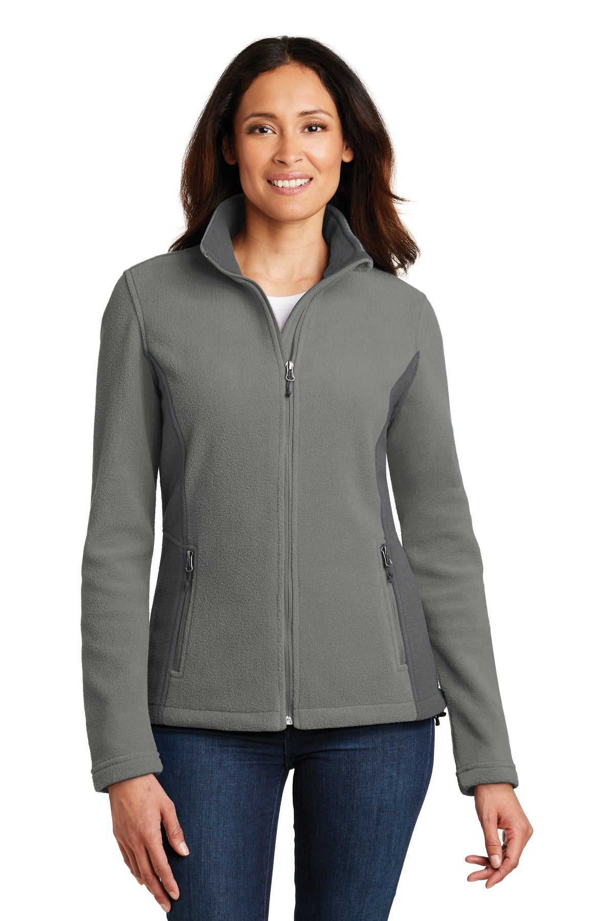 Port Authority® Ladies Colorblock Value Fleece Jacket. L216