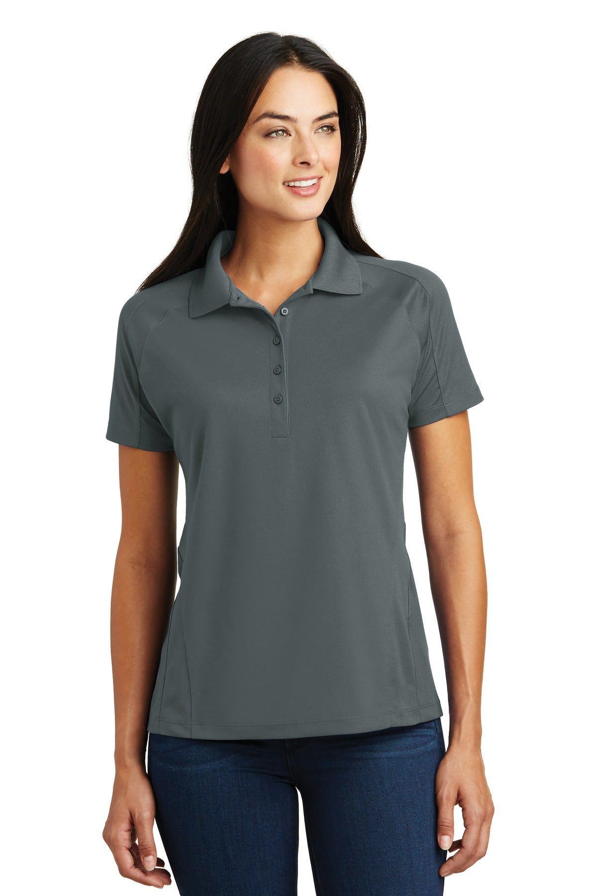 Sport-Tek® Ladies Dri-Mesh® Pro Polo. L474