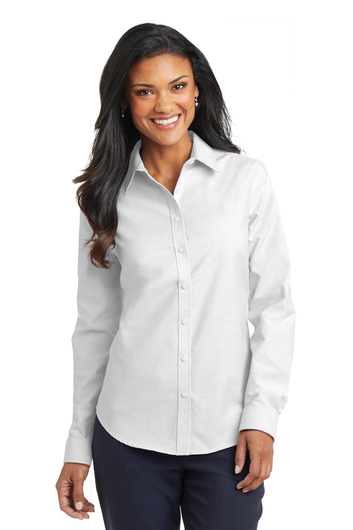 Port Authority® Ladies SuperPro™ Oxford Shirt. L658