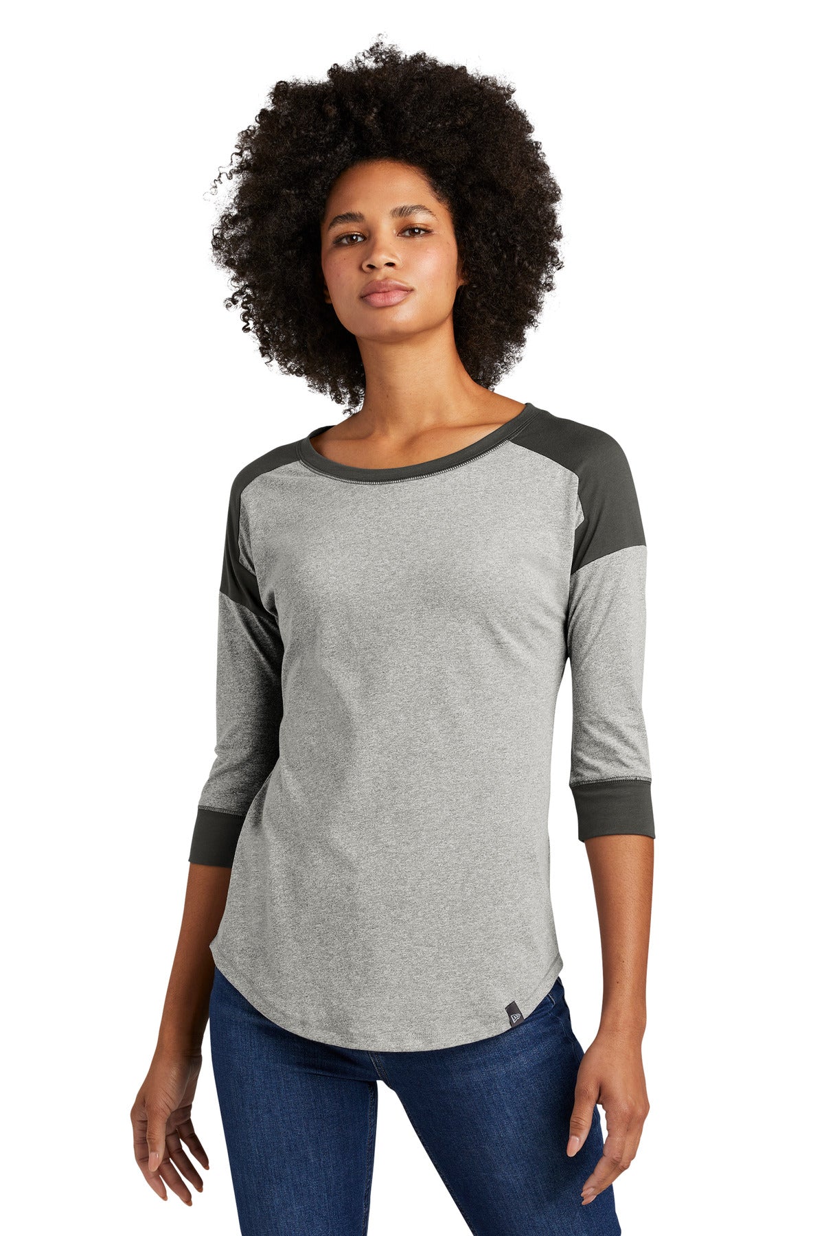 New Era ® Ladies Heritage Blend 3/4-Sleeve Baseball Raglan Tee. LNEA104