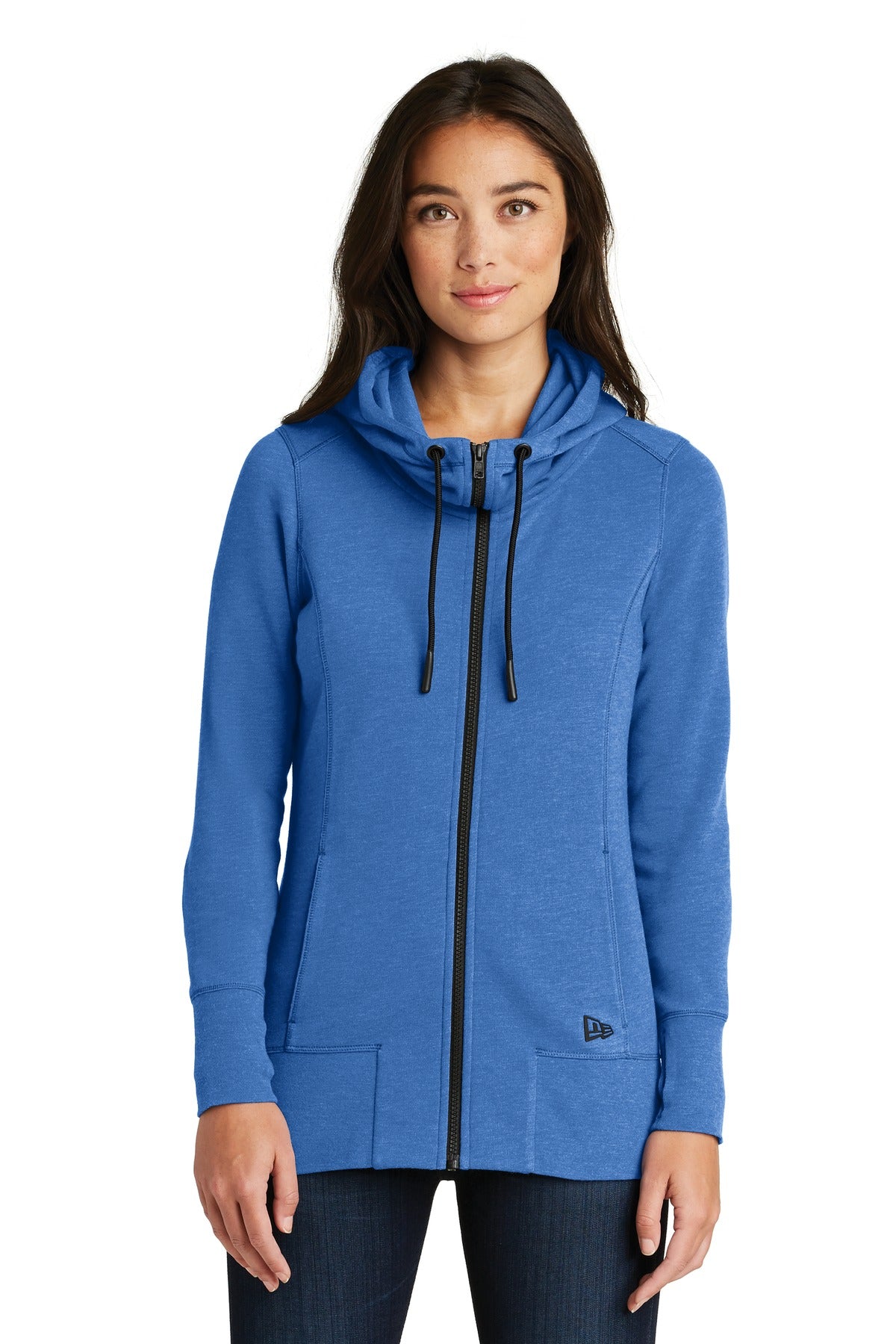 New Era ® Ladies Tri-Blend Fleece Full-Zip Hoodie. LNEA511