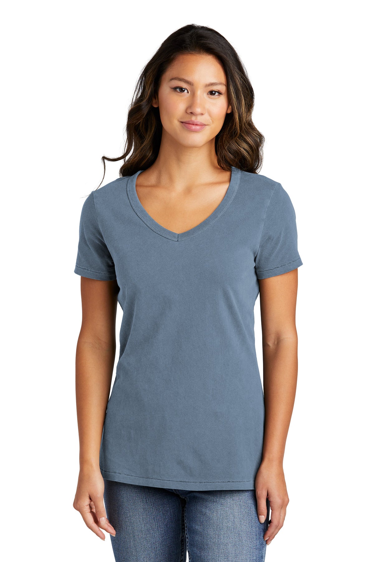 Port & Company® Ladies Beach Wash® Garment-Dyed V-Neck Tee LPC099V