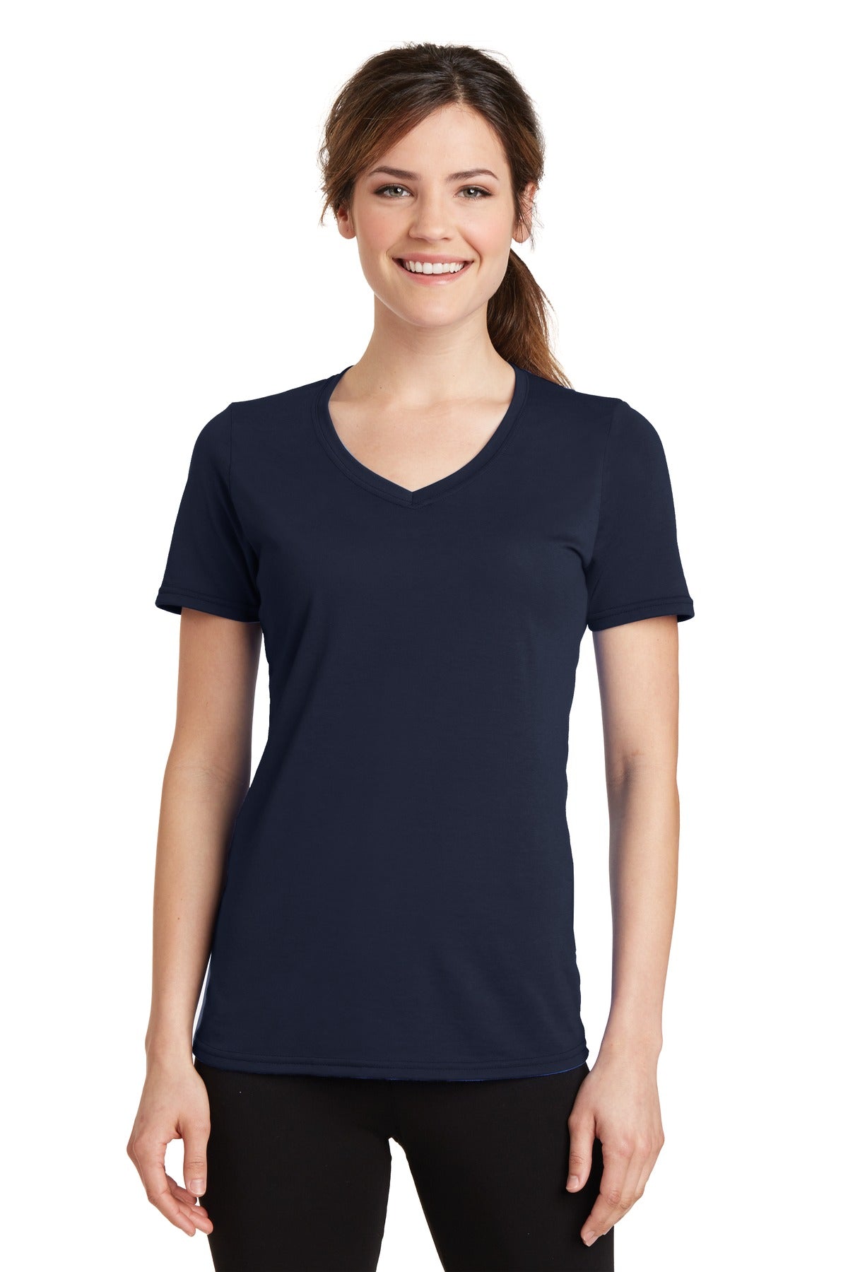 Port & Company® Ladies Performance Blend V-Neck Tee. LPC381V