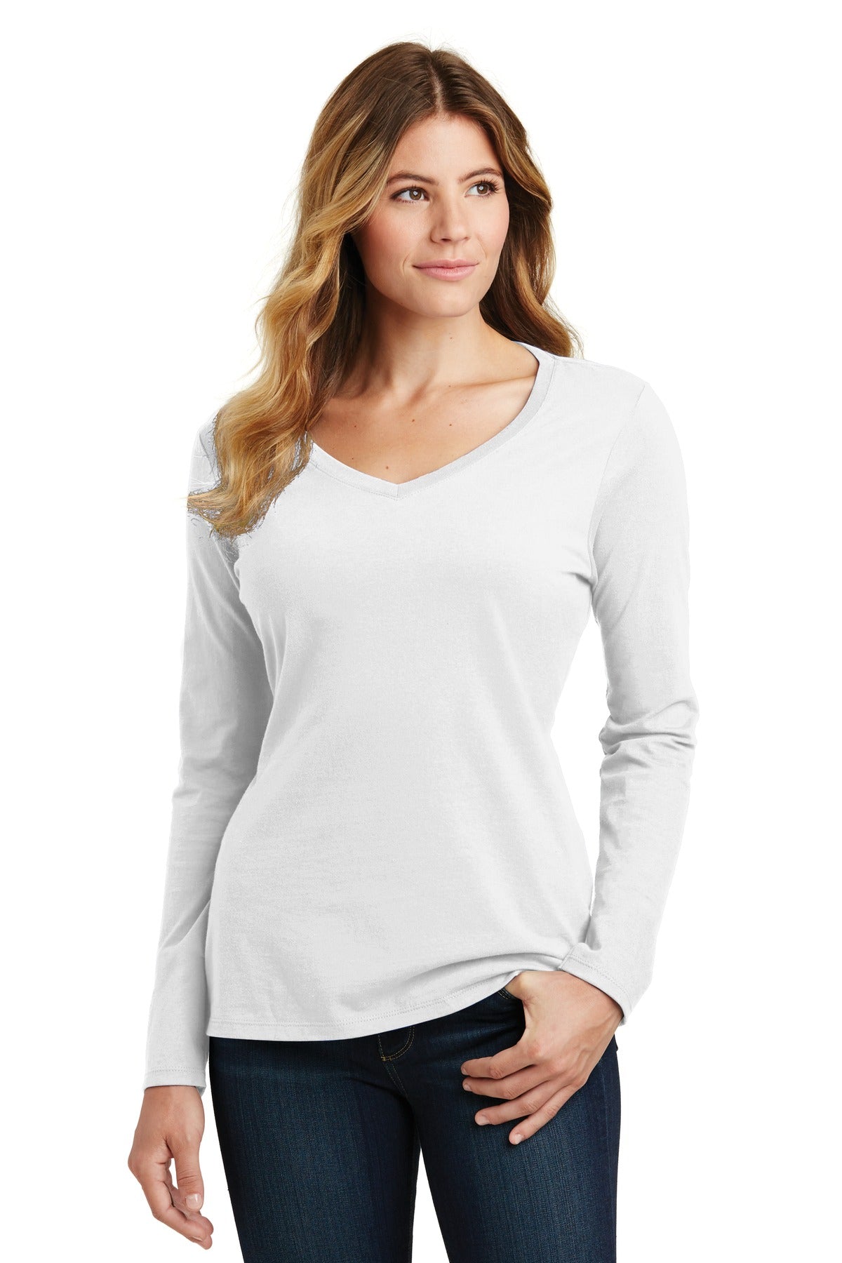 Port & Company® Ladies Long Sleeve Fan Favorite V-Neck Tee. LPC450VLS