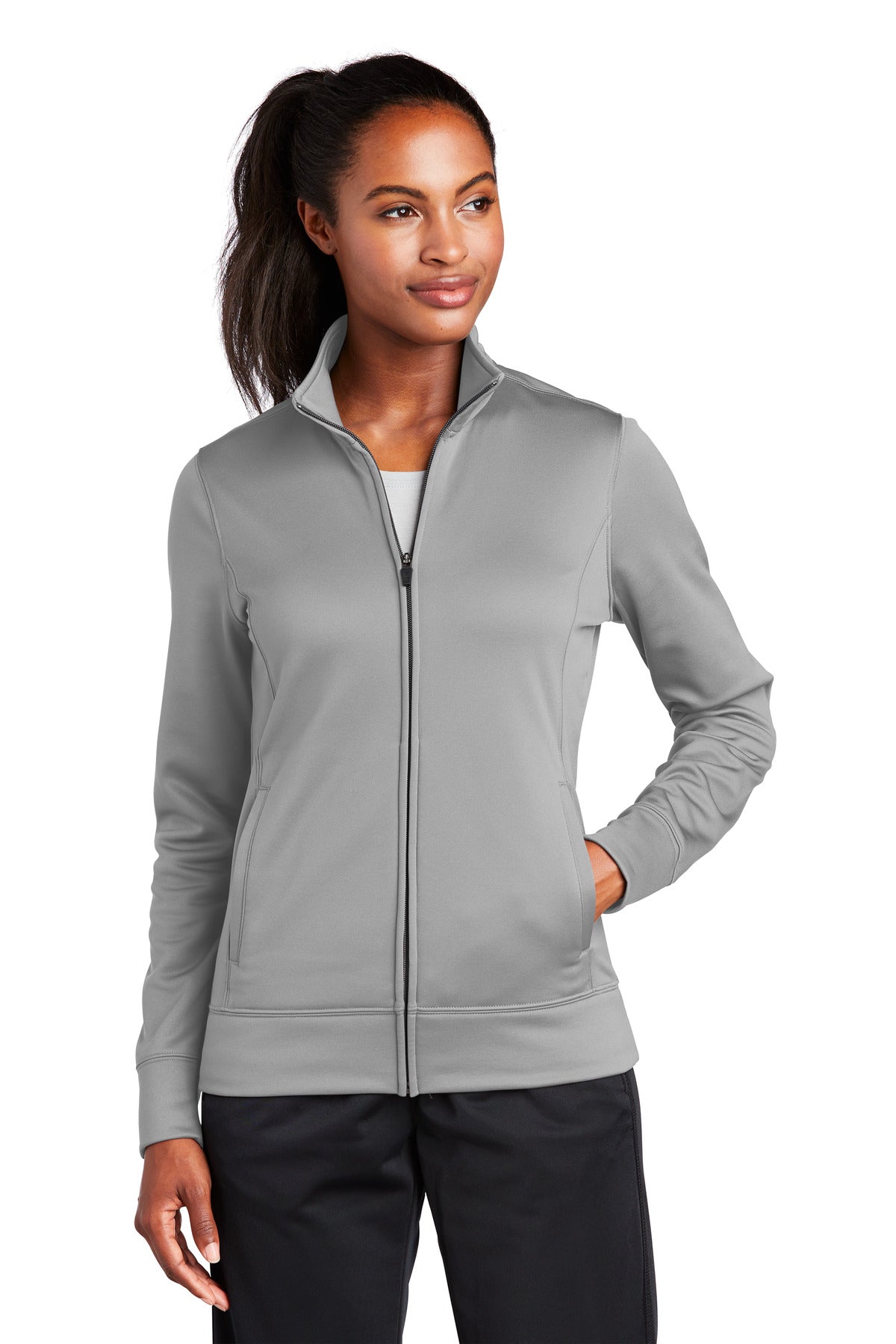 Sport-Tek® Ladies Sport-Wick® Fleece Full-Zip Jacket.  LST241