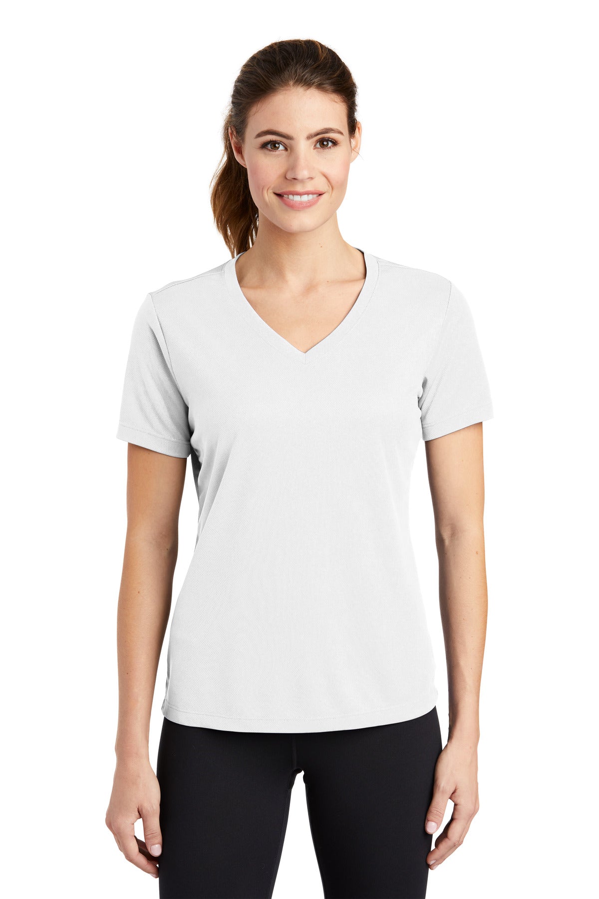 Sport-Tek® Ladies PosiCharge® RacerMesh® V-Neck Tee. LST340