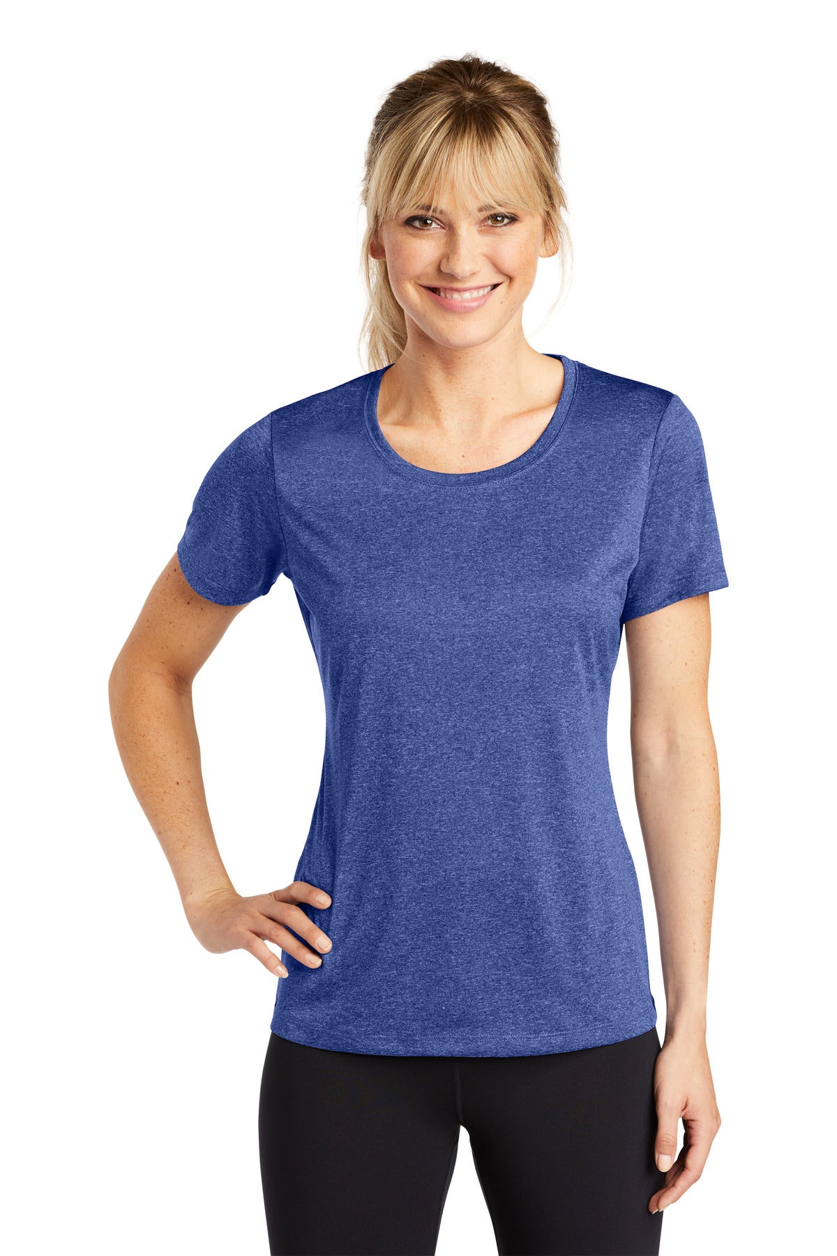 Sport-Tek® Ladies Heather Contender™ Scoop Neck Tee. LST360