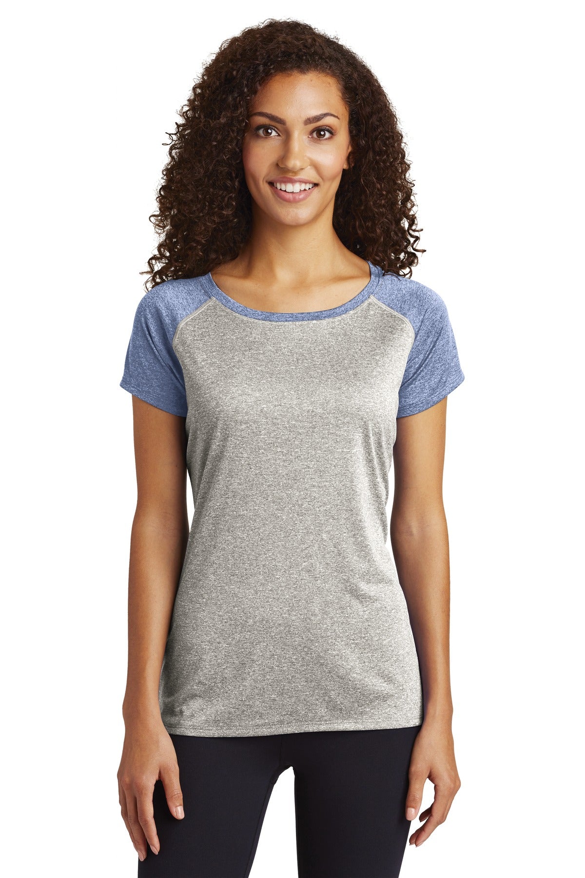 Sport-Tek ® Ladies Heather-On-Heather Contender ™ Scoop Neck Tee. LST362