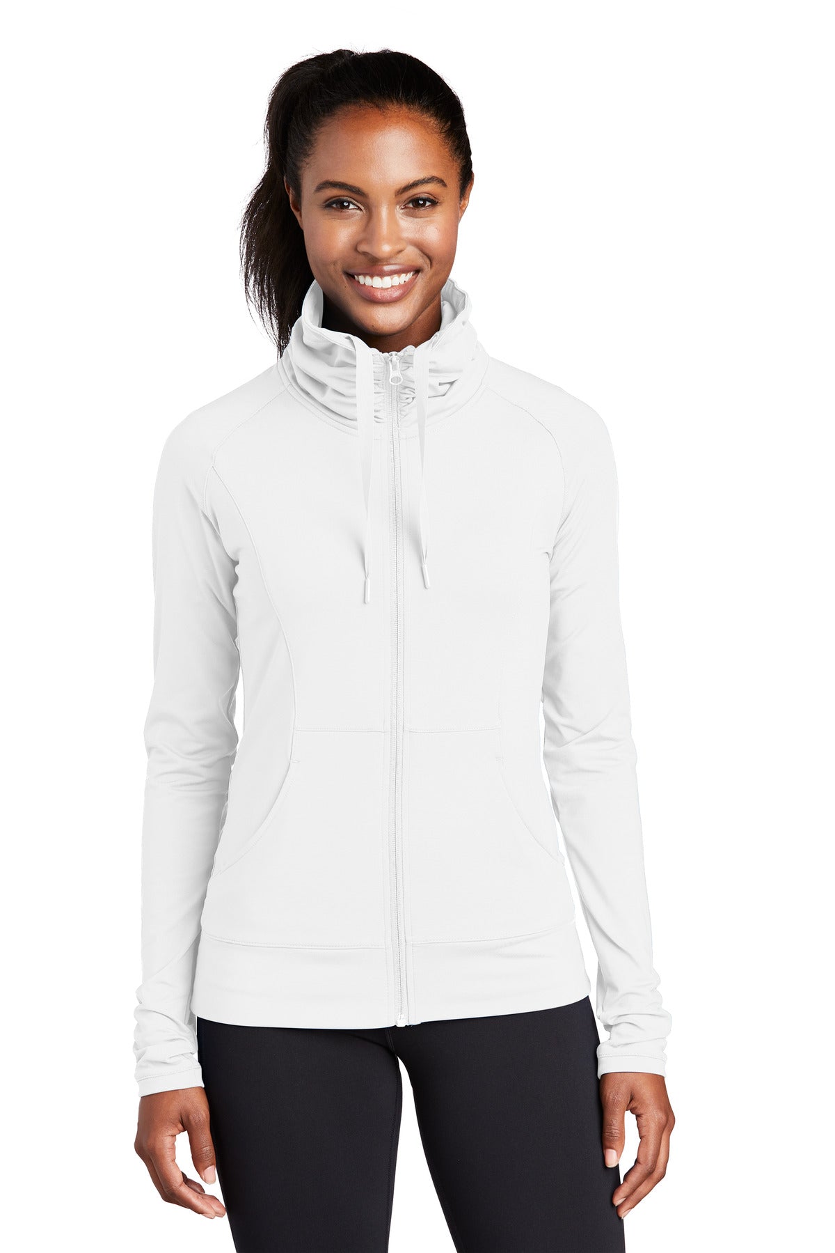 Sport-Tek® Ladies Sport-Wick® Stretch Full-Zip Jacket. LST852