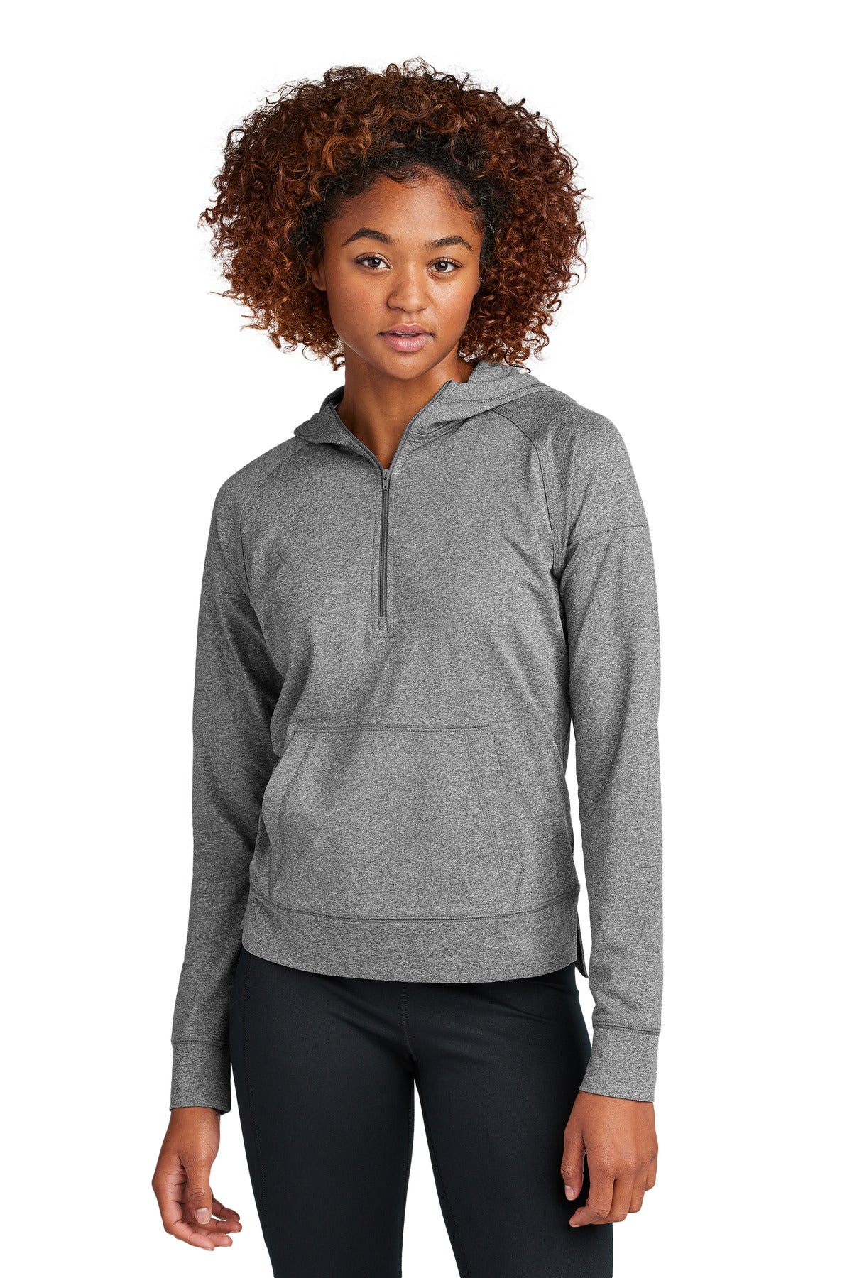 Sport-Tek® Ladies Sport-Wick® Stretch 1/2-Zip Hoodie LST856