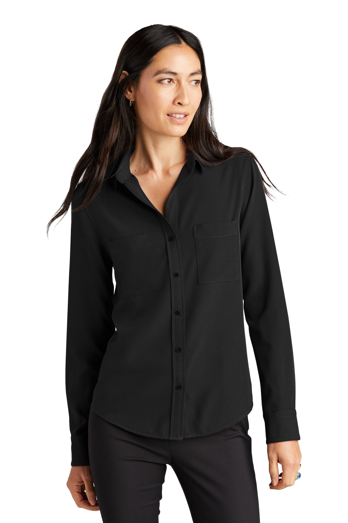 Mercer+Mettle™ Women's Stretch Crepe Long Sleeve Camp MM2013