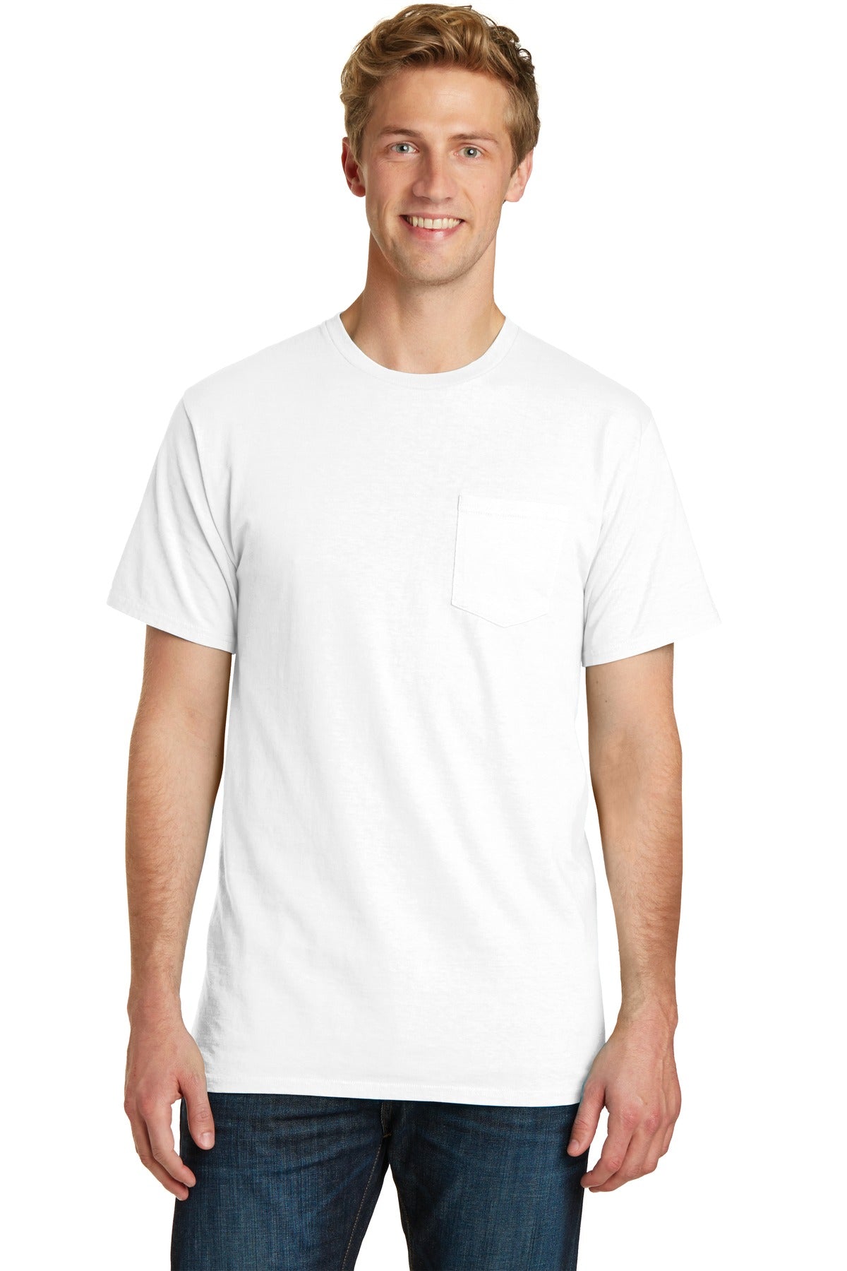 Port & Company® Beach Wash® Garment-Dyed Pocket Tee.  PC099P