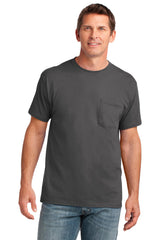 Port & Company® Core Cotton Pocket Tee. PC54P