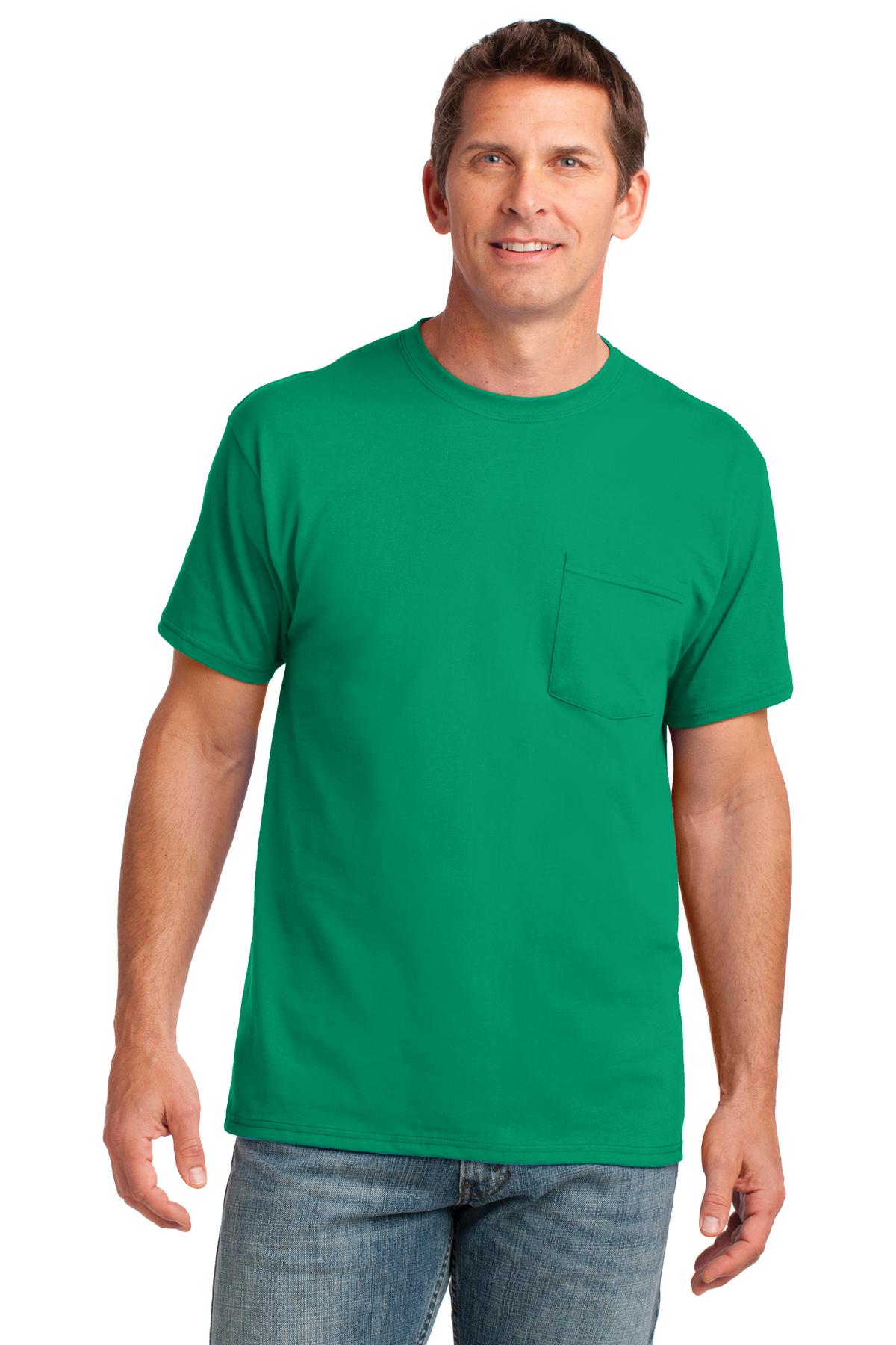 Port & Company® Core Cotton Pocket Tee. PC54P