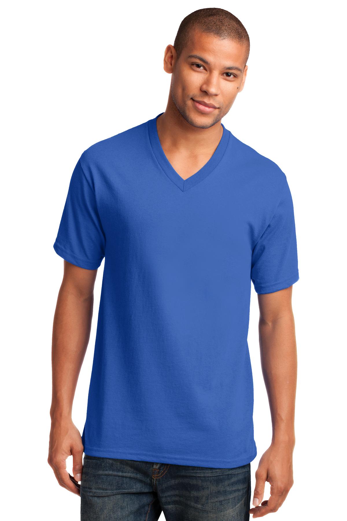 Port & Company® Core Cotton V-Neck Tee. PC54V