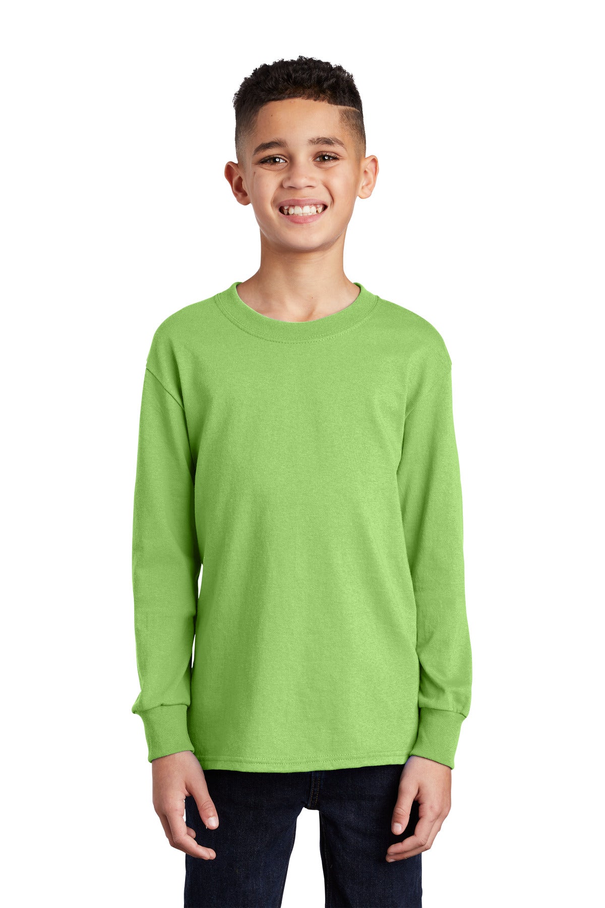 Port & Company® Youth Long Sleeve Core Cotton Tee. PC54YLS