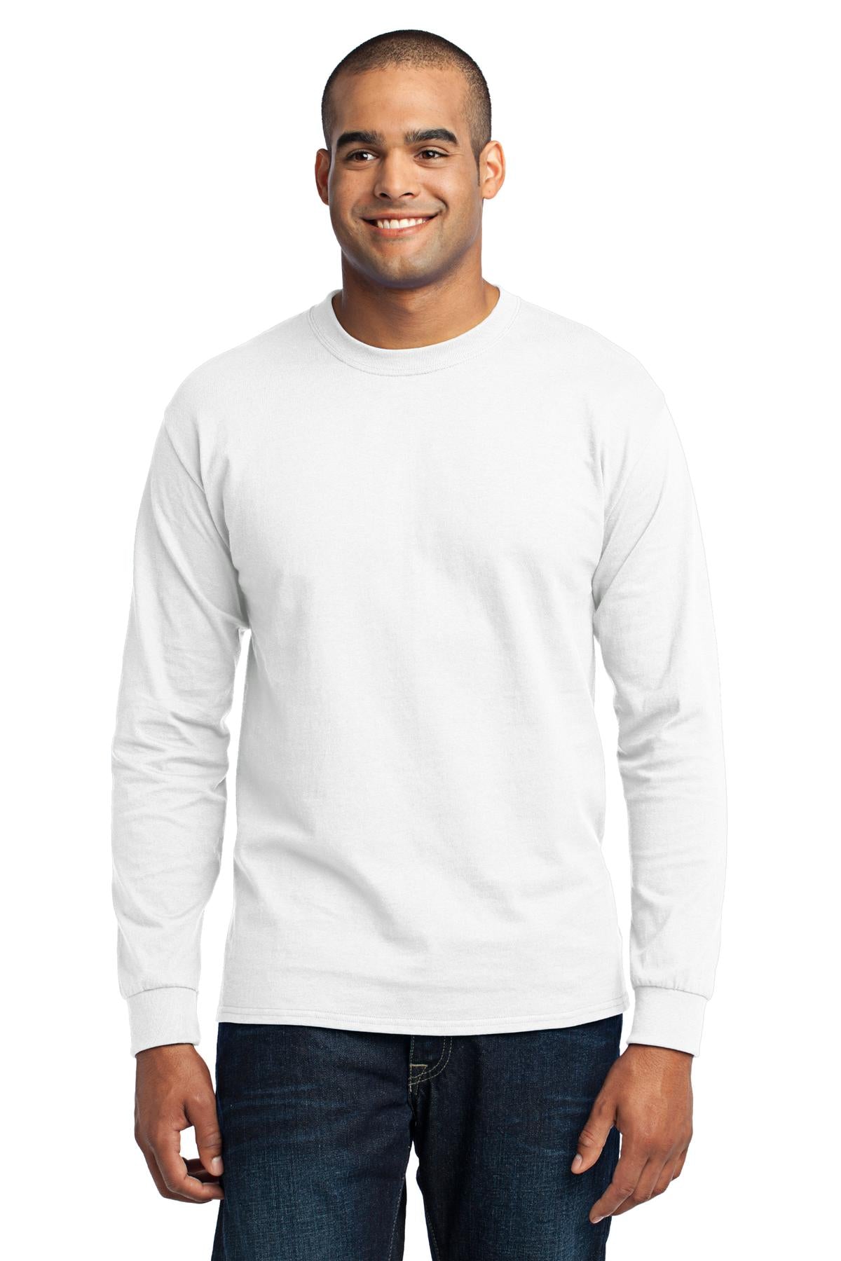 Port & Company® Tall Long Sleeve Core Blend Tee. PC55LST