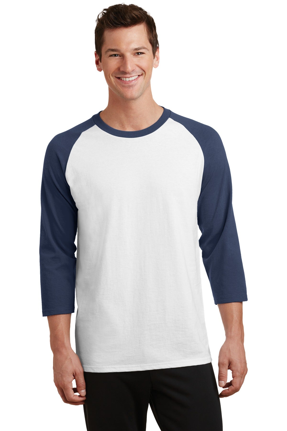 Port & Company® Core Blend 3/4-Sleeve Raglan Tee. PC55RS