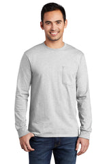 Port & Company® Tall Long Sleeve Essential Pocket Tee. PC61LSPT