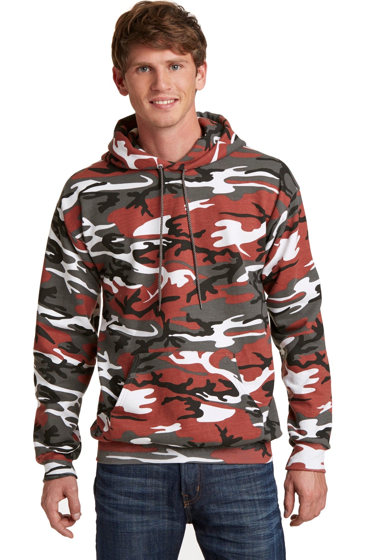 Port & Company® Core Fleece Camo Pullover Hooded Sweatshirt. PC78HC