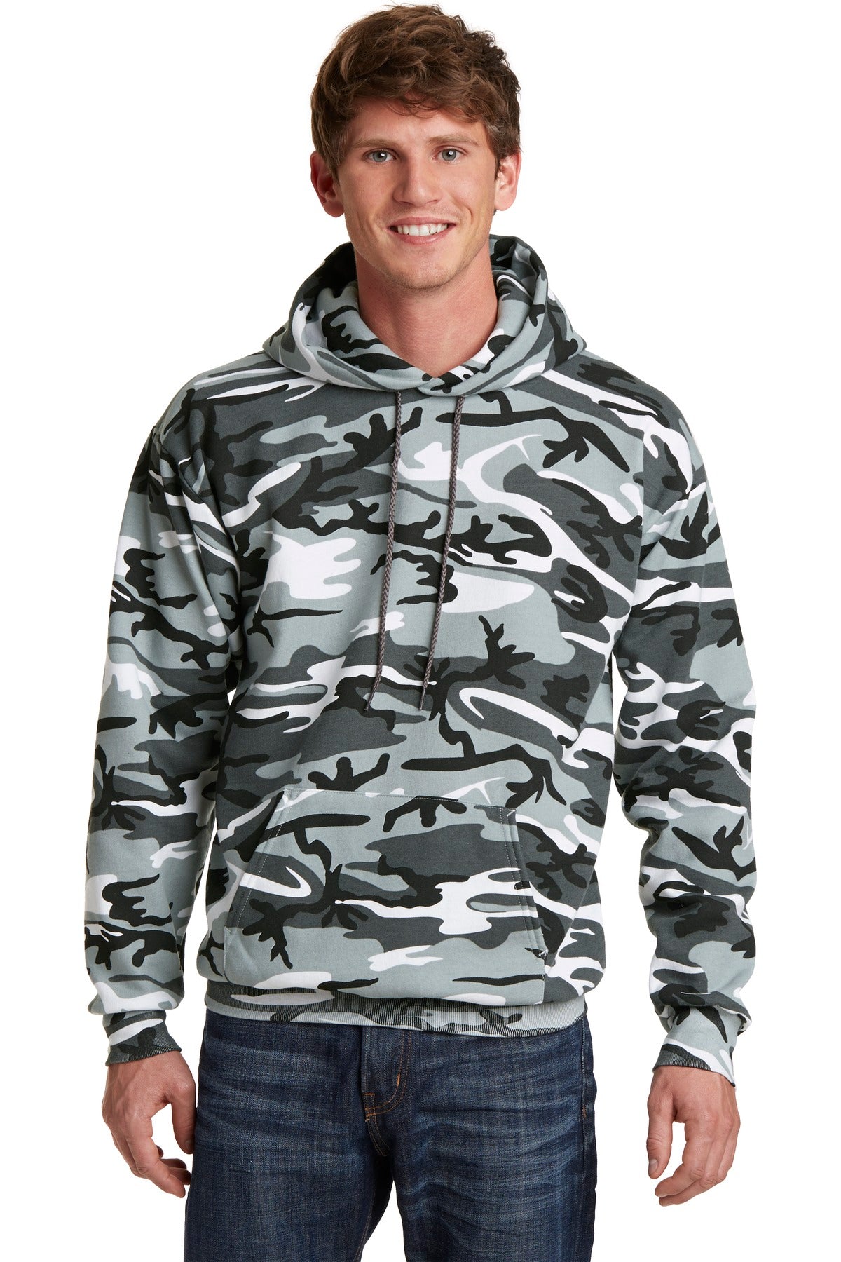 Port & Company® Core Fleece Camo Pullover Hooded Sweatshirt. PC78HC