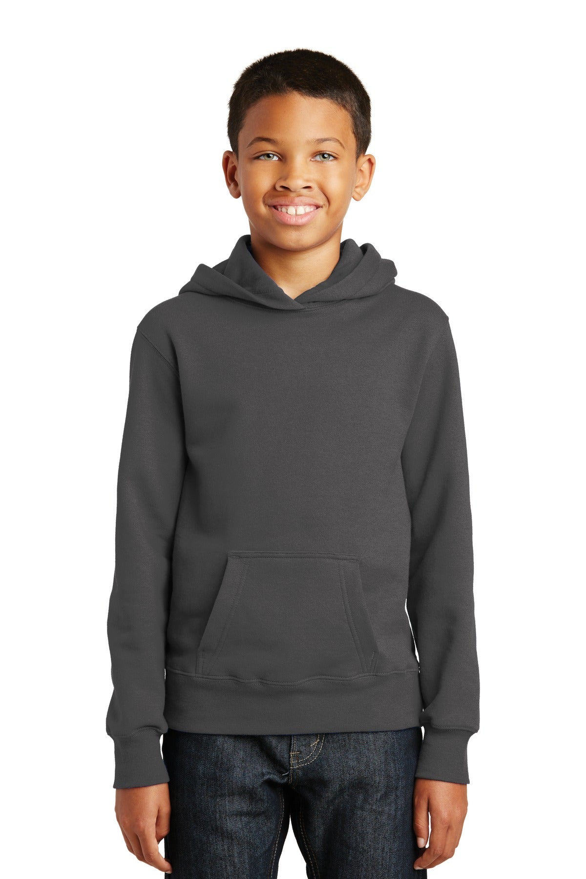 Port & Company® Youth Fan Favorite Fleece Pullover Hooded Sweatshirt. PC850YH