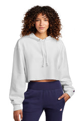 Champion ®  Women's Reverse Weave ®  Cropped Cut-Off Hooded Sweatshirt RW01W