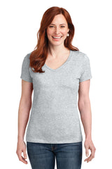 Hanes® Ladies Perfect-T Cotton V-Neck T-Shirt. S04V