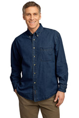 Port & Company® - Long Sleeve Value Denim Shirt. SP10